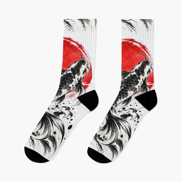 Item preview, Japanese Sumi-e Koi – Modern Japanese Ink Art designed and sold by KASUMINK.