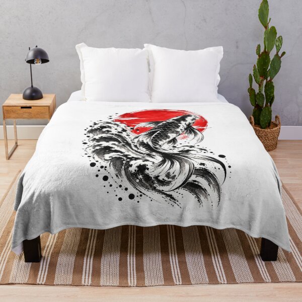 Item preview, Japanese Sumi-e Koi – Modern Japanese Ink Art designed and sold by KASUMINK.
