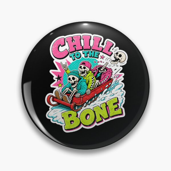 Item preview, Chill To The Bone Funny Christmas Sledding Skeletons Tee designed and sold by Design Vibras.
