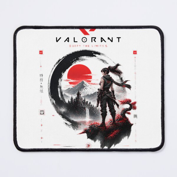 Item preview, Valorant Samurai Sunset Cyberpunk Gaming Art Defy the Limits Redesign designed and sold by Denihw.