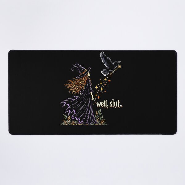 Item preview,  Well Shit Funny Witch Crow Magic Wand Halloween Spooky designed and sold by MatherFisher.