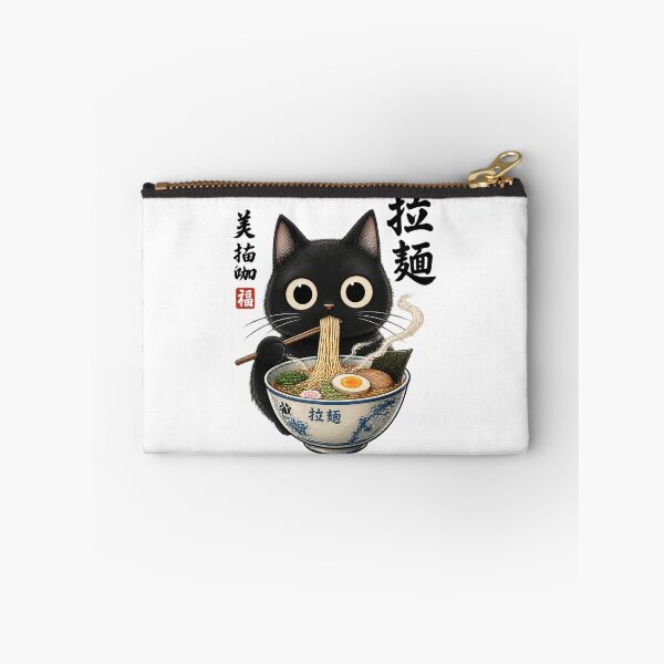 Item preview, Kawaii Ramen Cat Cute Retro Japanese Noodles Illustration designed and sold by Navneet Deswal.