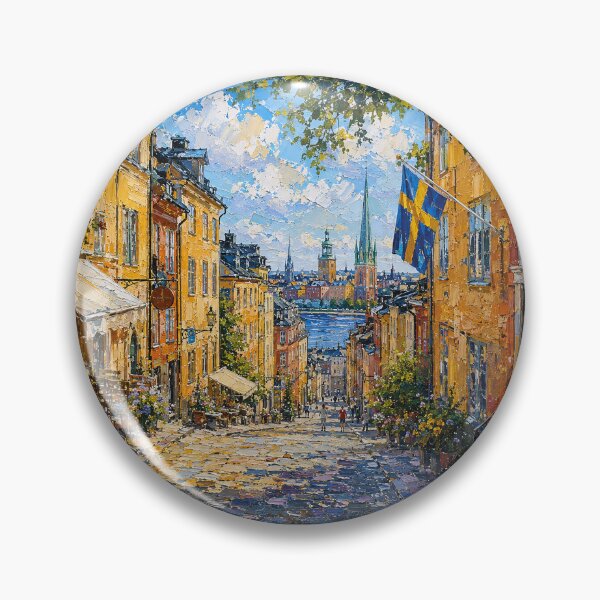 Item preview, Stockholm, Sweden – a painting of a summer day in this beautiful Scandinavian city. designed and sold by GalleryKauffeld.