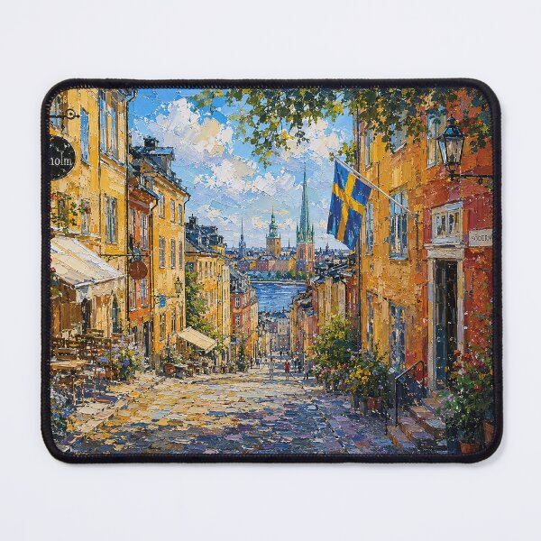 Item preview, Stockholm, Sweden – a painting of a summer day in this beautiful Scandinavian city. designed and sold by GalleryKauffeld.