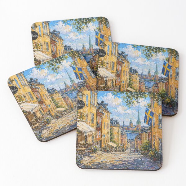 Item preview, Stockholm, Sweden – a painting of a summer day in this beautiful Scandinavian city. designed and sold by GalleryKauffeld.
