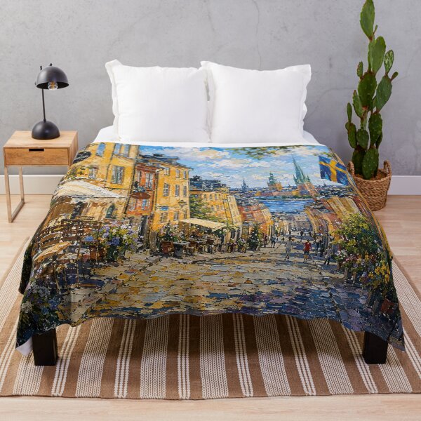 Item preview, Stockholm, Sweden – a painting of a summer day in this beautiful Scandinavian city. designed and sold by GalleryKauffeld.