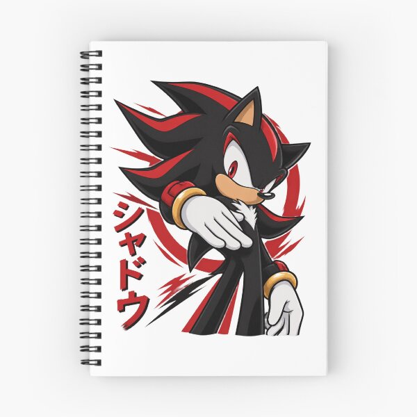 Item preview, Black Shadow Hedgehog Anime Manga Style Design with Red Background designed and sold by Navneet Deswal.