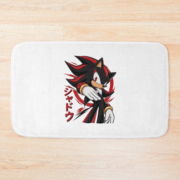 Item preview, Black Shadow Hedgehog Anime Manga Style Design with Red Background designed and sold by Navneet Deswal.