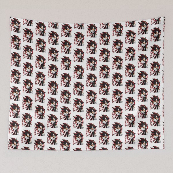 Item preview, Black Shadow Hedgehog Anime Manga Style Design with Red Background designed and sold by Navneet Deswal.