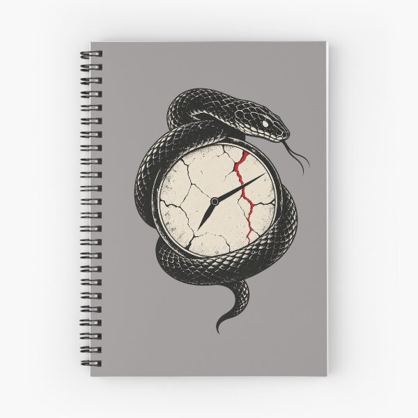 Item preview, Black Snake Wrapped Around Broken Clock Neo Traditional Art designed and sold by Odinsshop.