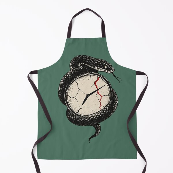 Item preview, Black Snake Wrapped Around Broken Clock Neo Traditional Art designed and sold by Odinsshop.