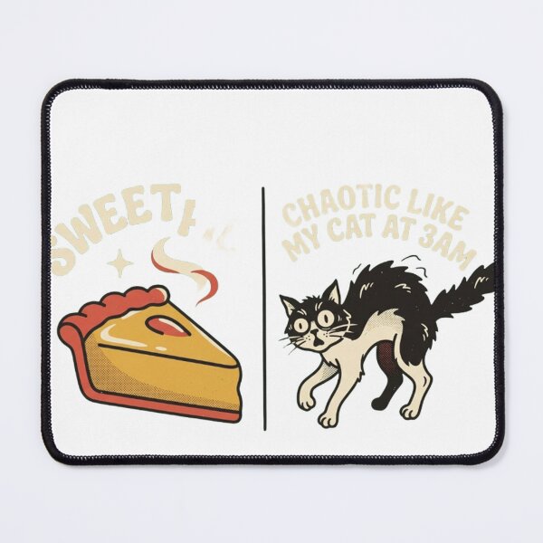 Item preview, Chaotic Cat Shirt | "Sweet Like Pie" Funny Cat Tee designed and sold by RokomariFabric.