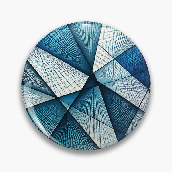 Artikelvorschau, Blue Geometric Architecture Abstract – Modern Cyan Grid Design entworfen und verkauft von NordenPosters.