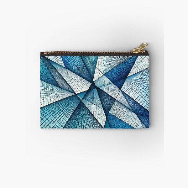 Item preview, Blue Geometric Architecture Abstract – Modern Cyan Grid Design designed and sold by NordenPosters.