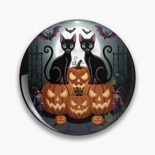 Item preview, Halloween Black Cats and Pumpkins – Cute Spooky Witchy Night designed and sold by Artxotic Studio.