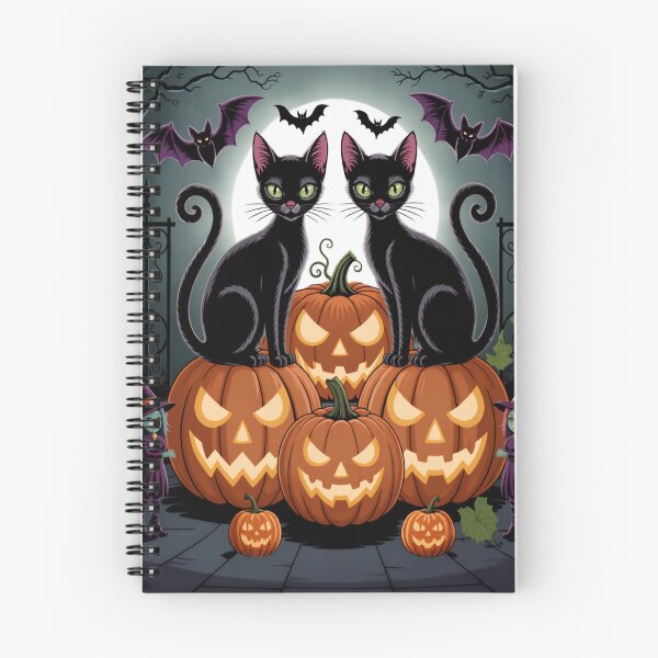 Item preview, Halloween Black Cats and Pumpkins – Cute Spooky Witchy Night designed and sold by Artxotic Studio.
