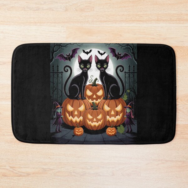 Item preview, Halloween Black Cats and Pumpkins – Cute Spooky Witchy Night designed and sold by Artxotic Studio.