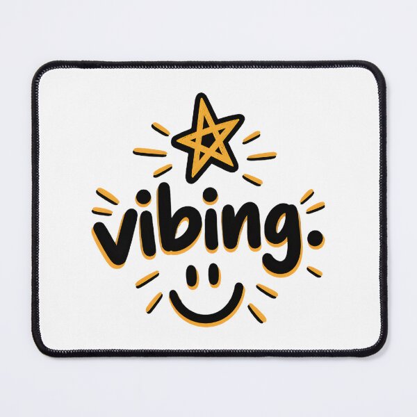 Item preview, Vibing Smiley Minimalist Cute Typography Design with Star Aesthetic designed and sold by Denihw.
