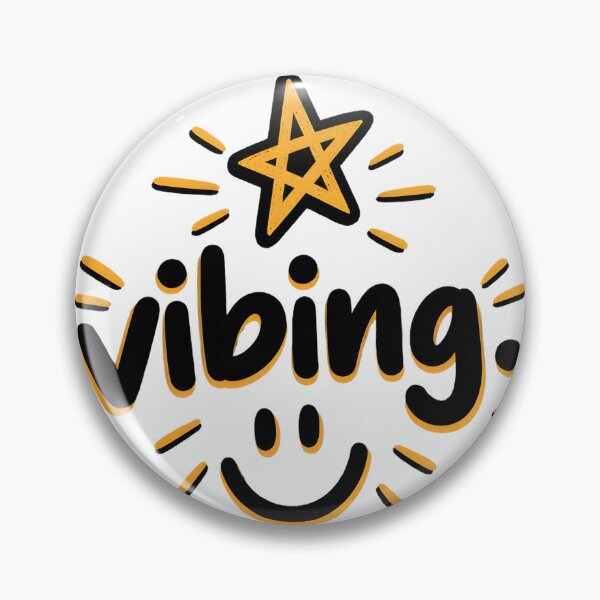 Item preview, Vibing Smiley Minimalist Cute Typography Design with Star Aesthetic designed and sold by Denihw.