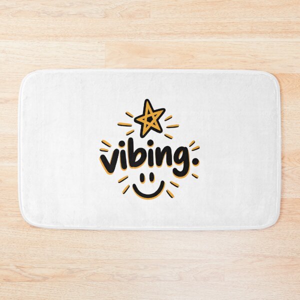 Item preview, Vibing Smiley Minimalist Cute Typography Design with Star Aesthetic designed and sold by Denihw.