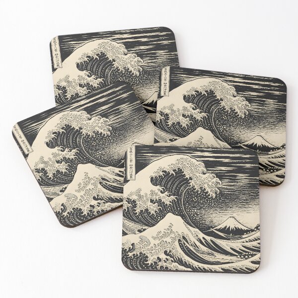 Item preview, Ukiyo-e Great Wave Vintage Japanese Woodblock Art designed and sold by GrinGalore.