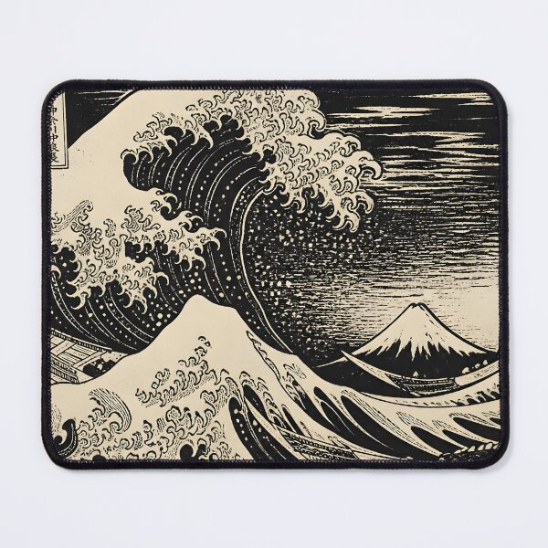 Item preview, Ukiyo-e Great Wave Vintage Japanese Woodblock Art designed and sold by GrinGalore.
