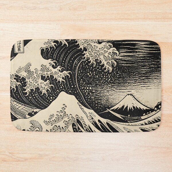 Item preview, Ukiyo-e Great Wave Vintage Japanese Woodblock Art designed and sold by GrinGalore.