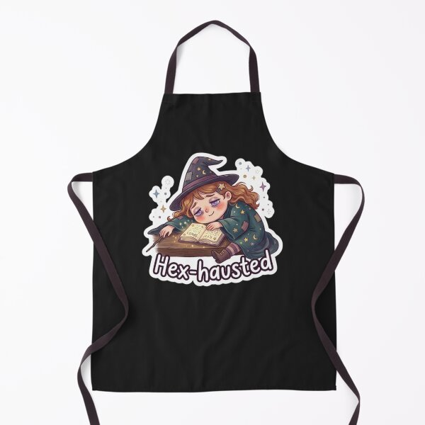 Item preview, Hex‑hausted Cute Halloween Witch Sticker designed and sold by Cerys-GS.