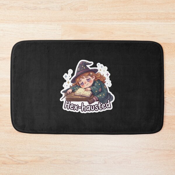Item preview, Hex‑hausted Cute Halloween Witch Sticker designed and sold by Cerys-GS.