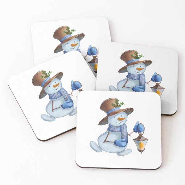 Item preview, Christmas Snowman Holding a Lantern – Cozy Winter Holiday Illustration designed and sold by Ms. Iryna.