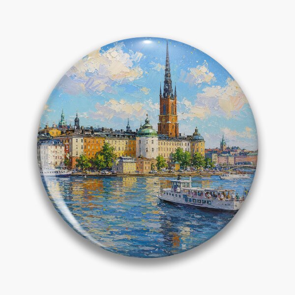 Item preview, A painting of Stockholm, Sweden – A Beautiful city in Europe. designed and sold by GalleryKauffeld.