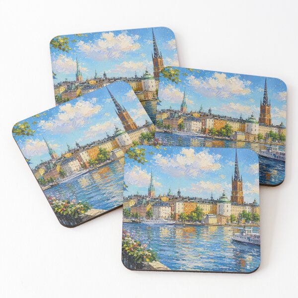 Item preview, A painting of Stockholm, Sweden – A Beautiful city in Europe. designed and sold by GalleryKauffeld.