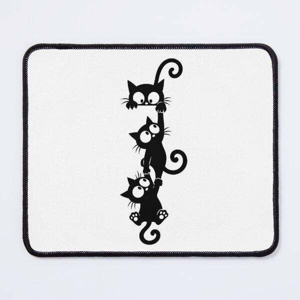 Item preview, Three Hanging Black Cats – Funny Cat Illustration designed and sold by ArtPer-design.
