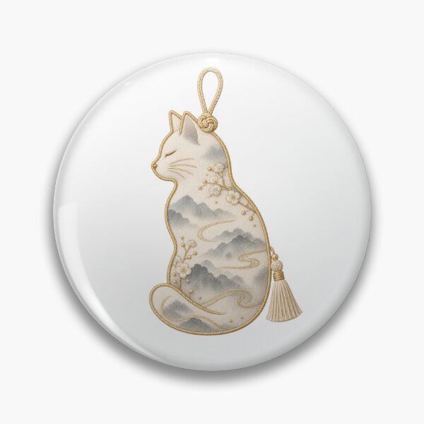 Item preview, Cat Silhouette Japanese Charm Motif Sticker designed and sold by LuminaKage.