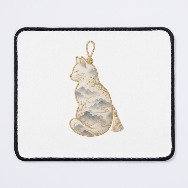 Item preview, Cat Silhouette Japanese Charm Motif Sticker designed and sold by LuminaKage.