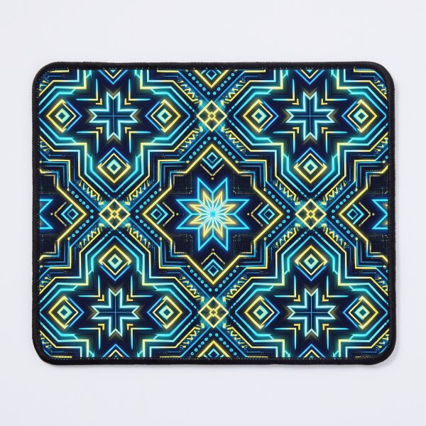 Item preview, Glowing Neon Geometric Ethnic Embroidery Seamless Pattern designed and sold by Holub Art Studio & design.