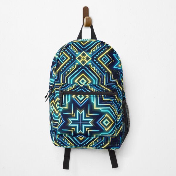 Item preview, Glowing Neon Geometric Ethnic Embroidery Seamless Pattern designed and sold by Holub Art Studio & design.