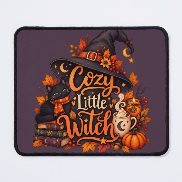 Item preview, Cozy Little Witch – Autumn Black Cat & Witchy Fall Magic designed and sold by blankTeeShirt.