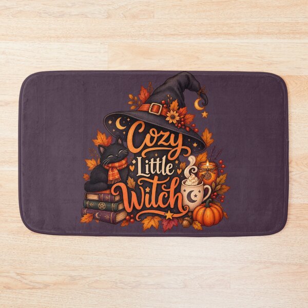 Item preview, Cozy Little Witch – Autumn Black Cat & Witchy Fall Magic designed and sold by blankTeeShirt.