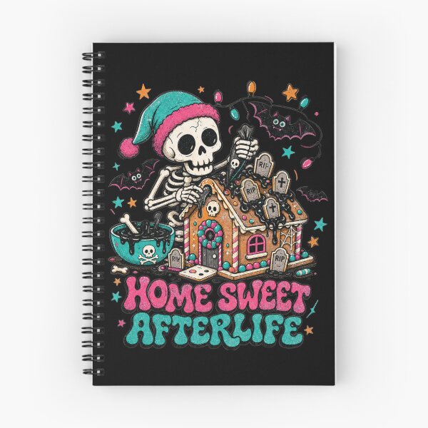 Item preview, Home Sweet Afterlife Spooky Gingerbread House Skeleton Tee designed and sold by Design Vibras.