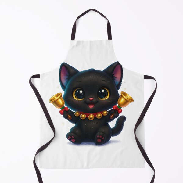Item preview, Cute Christmas Cat with Jingle Bells designed and sold by PrintCreations9.