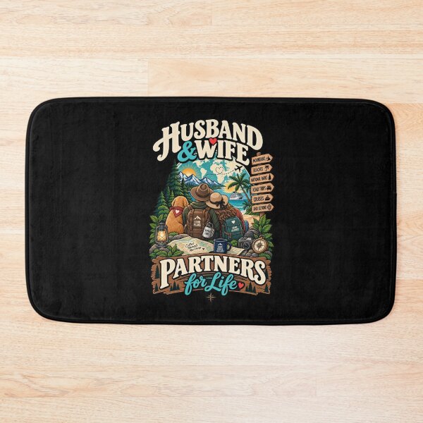 Item preview, Husband & Wife Partners For Life .. Adventure Travel Couple designed and sold by Ridaelb.