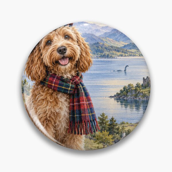 Item preview, Scotland Cockapoo Dog Poster Whimsical Watercolor  designed and sold by TravelMarvel.