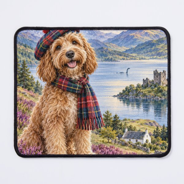 Item preview, Scotland Cockapoo Dog Poster Whimsical Watercolor  designed and sold by TravelMarvel.