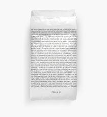 Psalm 91 - Bible Verse Duvet Cover