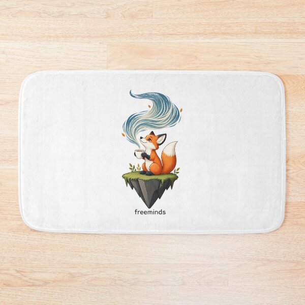 Item preview, Cute Fox Drinking Tea Illustration for Animal and Nature Lovers designed and sold by MayGuy.