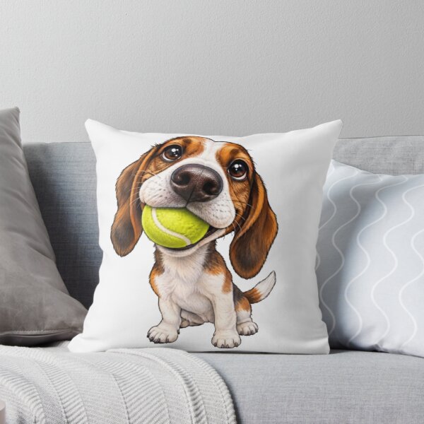 Item preview, Beagle Puppy Dog with Tennis Ball designed and sold by Snurly.