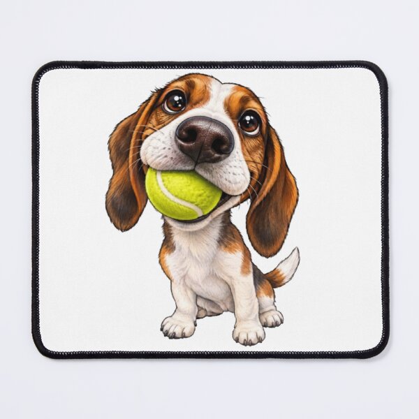 Item preview, Beagle Puppy Dog with Tennis Ball designed and sold by Snurly.