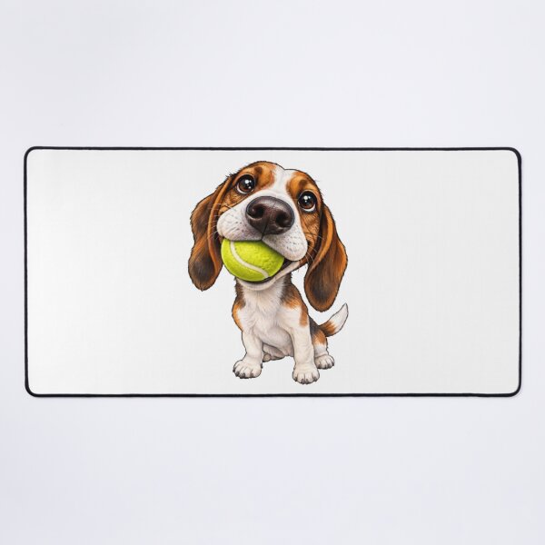 Item preview, Beagle Puppy Dog with Tennis Ball designed and sold by Snurly.