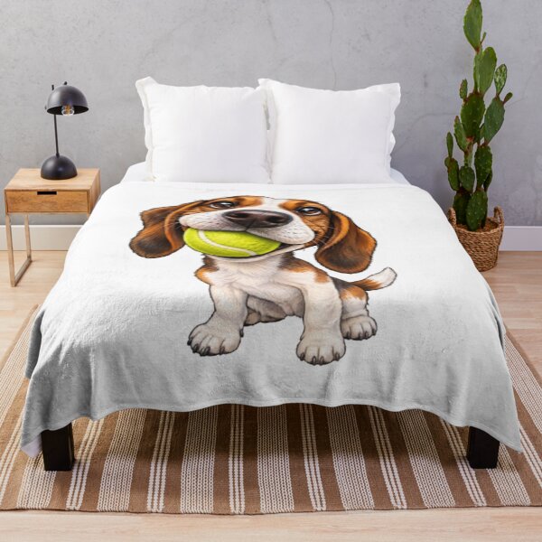 Item preview, Beagle Puppy Dog with Tennis Ball designed and sold by Snurly.